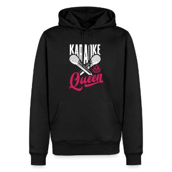 Chanteur de karaoké Chanteur de karaoké Musique - Sweat à capuche Premium bio Homme - noir - Devant - Nico (187cm)