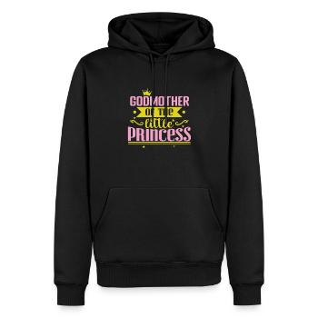 Marraine de la petite princesse - Sweat à capuche Premium bio Homme - noir - Devant - Nico (187cm)