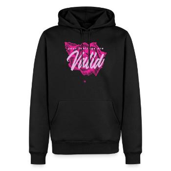 Deine Gefühle sind berechtigt Angst, Depression - Männer Premium Bio Hoodie - Schwarz - Vorne - Nico (187cm)