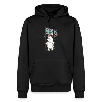 Chasse aux oeufs Oeufs de Pâques - Sweat à capuche Premium bio Homme - noir - Devant - Nico (187cm)