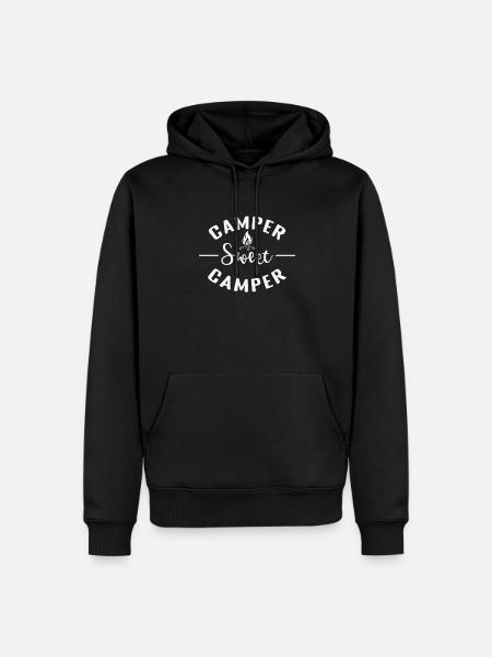 Camper Sweet Camper Holidays Mountains - Men’s Premium Organic Hoodie - black