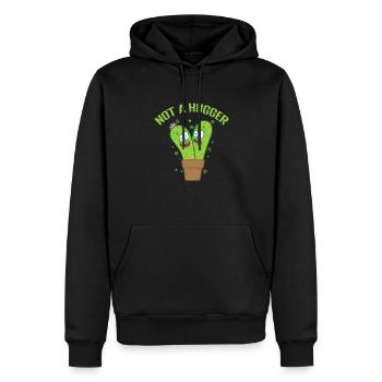 Pas une plante de cactus Hugger - Sweat à capuche Premium bio Homme - noir - Devant - Nico (187cm)