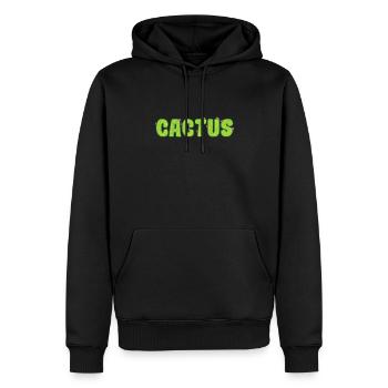 Fleur de plante de cactus - Sweat à capuche Premium bio Homme - noir - Devant - Nico (187cm)