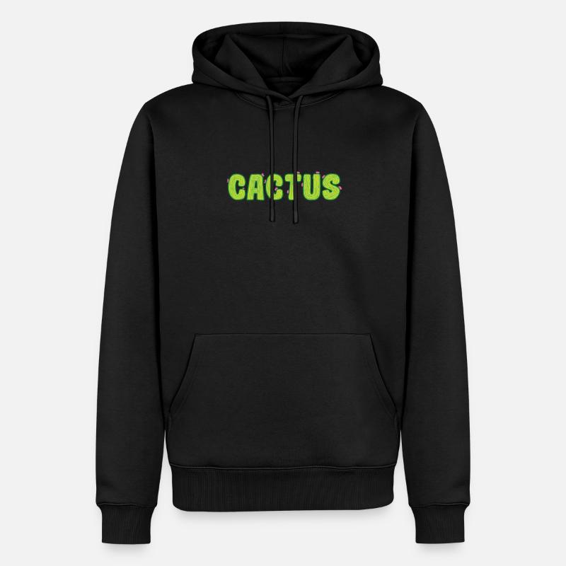 Fleur de plante de cactus - Sweat à capuche Premium bio Homme - noir