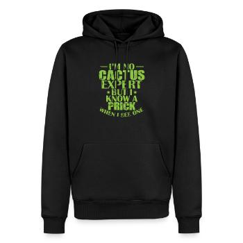 I'm no Cactus Expert But I Know a Prick Pflanze - Männer Premium Bio Hoodie - Schwarz - Vorne - Nico (187cm)