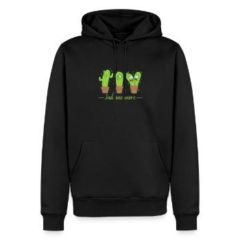 Juste une plante de cactus de plus - Sweat à capuche Premium bio Homme - noir - Devant - Nico (187cm)