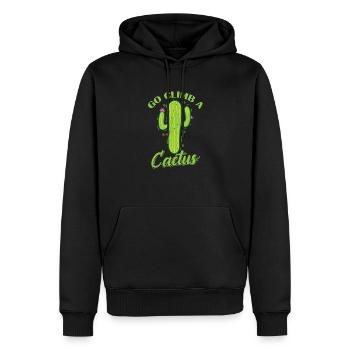 Escaladez une plante de cactus - Sweat à capuche Premium bio Homme - noir - Devant - Nico (187cm)