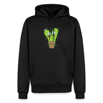 Kakteen Pflanzen Natur - Männer Premium Bio Hoodie - Schwarz - Vorne - Nico (187cm)