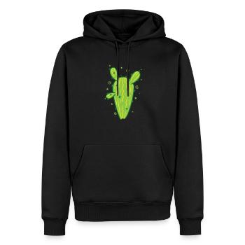 grande plante de cactus - Sweat à capuche Premium bio Homme - noir - Devant - Nico (187cm)