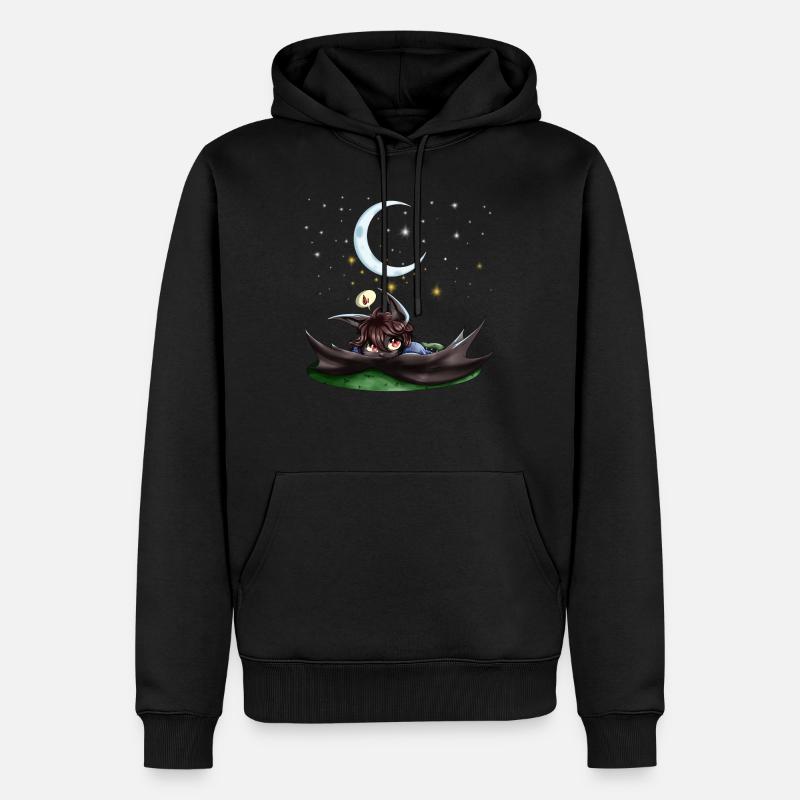 Chibi Chauve-souris - Sweat à capuche Premium bio Homme - noir