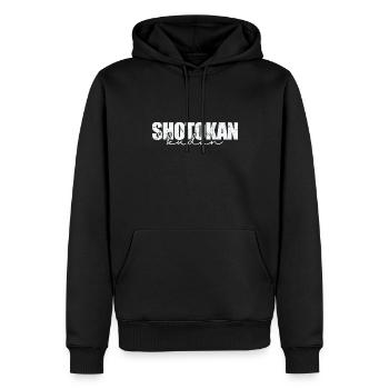 Shotokan Kudan Arts martiaux japonais - Sweat à capuche Premium bio Homme - noir - Devant - Nico (187cm)