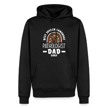 Speech therapist, speech therapist, speech therapist - Men’s Premium Organic Hoodie - black - Front - Nico (187cm)