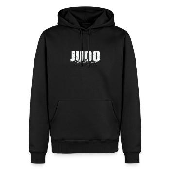 Judo Shodan, Arts Martiaux Japonais - Sweat à capuche Premium bio Homme - noir - Devant - Nico (187cm)