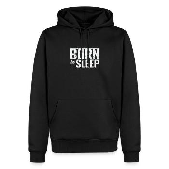 Né pour dormir passe-temps fatigué nuit rêve - Sweat à capuche Premium bio Homme - noir - Devant - Nico (187cm)