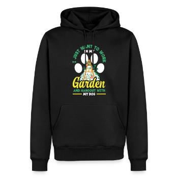 Jardinier, Jardinier, Jardinier, Jardinier Amateur, Plantes - Sweat à capuche Premium bio Homme - noir - Devant - Nico (187cm)