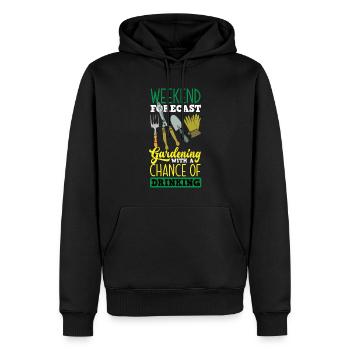 Jardinier, Jardinier, Jardinier, Jardinier Amateur, Plantes - Sweat à capuche Premium bio Homme - noir - Devant - Nico (187cm)