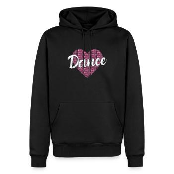 Danse Classique Coeur - Sweat à capuche Premium bio Homme - noir - Devant - Nico (187cm)
