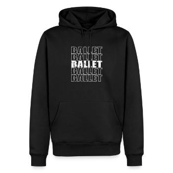 Formation de ballet - Sweat à capuche Premium bio Homme - noir - Devant - Nico (187cm)