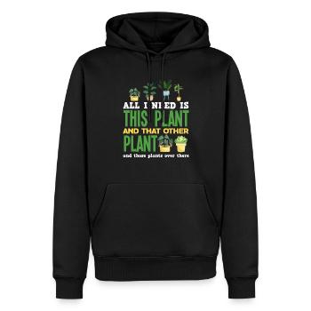 Jardinier, Jardinier, Jardinier, Jardinier Amateur, Plantes - Sweat à capuche Premium bio Homme - noir - Devant - Nico (187cm)