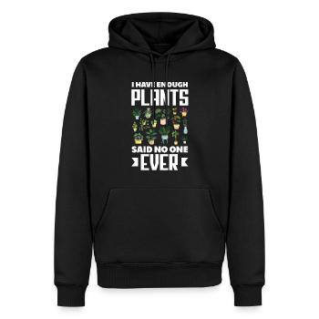 Jardinier, Jardinier, Jardinier, Jardinier Amateur, Plantes - Sweat à capuche Premium bio Homme - noir - Devant - Nico (187cm)