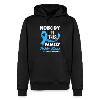 T1D Diabetes Typ 1 Diabetiker Geschenk - Männer Premium Bio Hoodie - Schwarz - Vorne - Nico (187cm)
