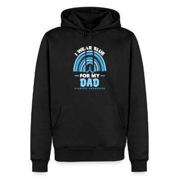 T1D Diabetes Typ 1 Diabetiker Geschenk - Männer Premium Bio Hoodie - Schwarz - Vorne - Nico (187cm)