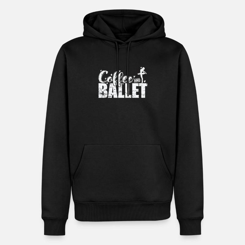 Café et ballet - Sweat à capuche Premium bio Homme - noir