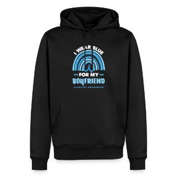 T1D Diabetes Typ 1 Diabetiker Geschenk - Männer Premium Bio Hoodie - Schwarz - Vorne - Nico (187cm)