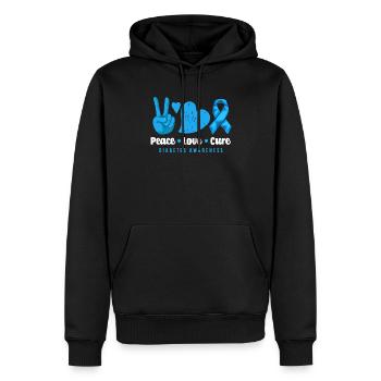 Cadeau pour diabétiques de type 1 pour diabétiques de type 1 - Sweat à capuche Premium bio Homme - noir - Devant - Nico (187cm)