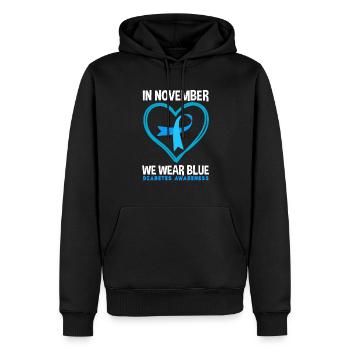 Cadeau pour diabétiques de type 1 pour diabétiques de type 1 - Sweat à capuche Premium bio Homme - noir - Devant - Nico (187cm)
