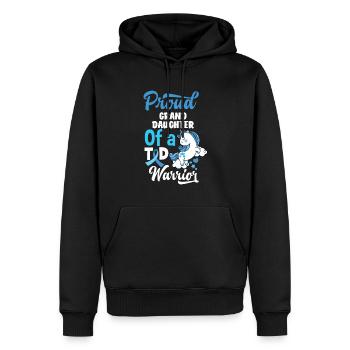 T1D Diabetes Type 1 Diabetic Gift - Men’s Premium Organic Hoodie - black - Front - Nico (187cm)