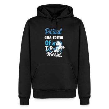 T1D Diabetes Typ 1 Diabetiker Geschenk - Männer Premium Bio Hoodie - Schwarz - Vorne - Nico (187cm)