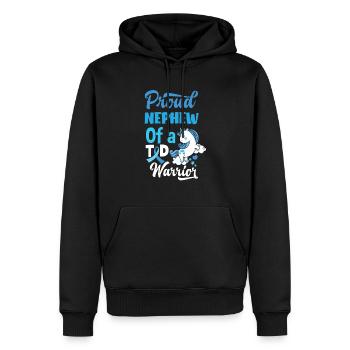 T1D Diabetes Typ 1 Diabetiker Geschenk - Männer Premium Bio Hoodie - Schwarz - Vorne - Nico (187cm)