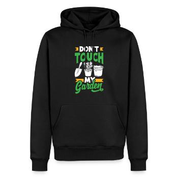 Jardinier, Jardinier, Jardinier, Jardinier Amateur, Plantes - Sweat à capuche Premium bio Homme - noir - Devant - Nico (187cm)