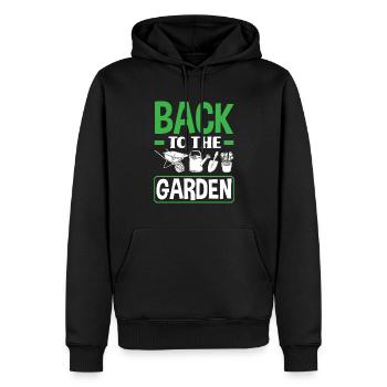 Jardinier, Jardinier, Jardinier, Jardinier Amateur, Plantes - Sweat à capuche Premium bio Homme - noir - Devant - Nico (187cm)