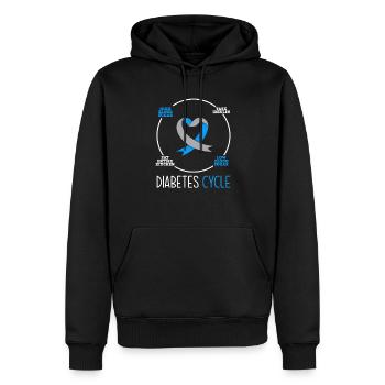 Cadeau pour diabétiques de type 1 pour diabétiques de type 1 - Sweat à capuche Premium bio Homme - noir - Devant - Nico (187cm)