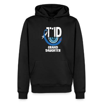 T1D Diabetes Typ 1 Diabetiker Geschenk - Männer Premium Bio Hoodie - Schwarz - Vorne - Nico (187cm)