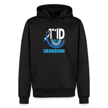 Cadeau pour diabétiques de type 1 pour diabétiques de type 1 - Sweat à capuche Premium bio Homme - noir - Devant - Nico (187cm)