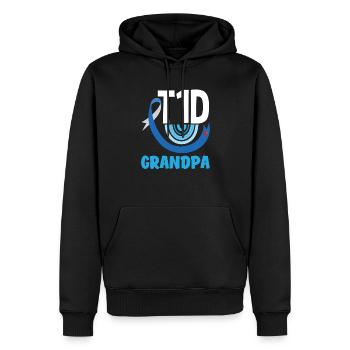 T1D Diabetes Typ 1 Diabetiker Geschenk - Männer Premium Bio Hoodie - Schwarz - Vorne - Nico (187cm)