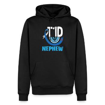 T1D Diabetes Typ 1 Diabetiker Geschenk - Männer Premium Bio Hoodie - Schwarz - Vorne - Nico (187cm)