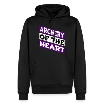 birthday gift archery archery practice - Männer Premium Bio Hoodie - Schwarz - Vorne - Nico (187cm)