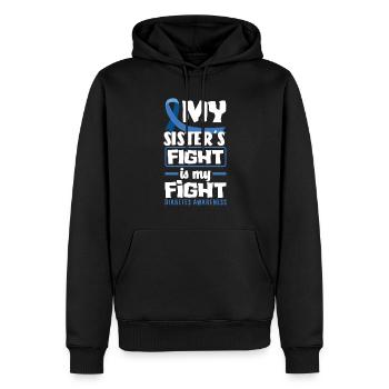 Cadeau pour diabétiques de type 1 pour diabétiques de type 1 - Sweat à capuche Premium bio Homme - noir - Devant - Nico (187cm)