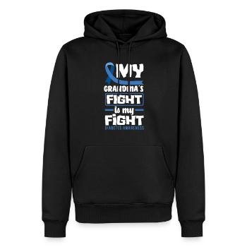 T1D Diabetes Typ 1 Diabetiker Geschenk - Männer Premium Bio Hoodie - Schwarz - Vorne - Nico (187cm)