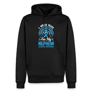 Cadeau pour diabétiques de type 1 pour diabétiques de type 1 - Sweat à capuche Premium bio Homme - noir - Devant - Nico (187cm)