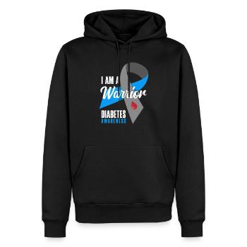 T1D Diabetes Typ 1 Diabetiker Geschenk - Männer Premium Bio Hoodie - Schwarz - Vorne - Nico (187cm)