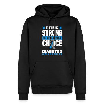 Cadeau pour diabétiques de type 1 pour diabétiques de type 1 - Sweat à capuche Premium bio Homme - noir - Devant - Nico (187cm)