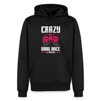 Drôle de voiture de course de voiture de course cadeau - Sweat à capuche Premium bio Homme - noir - Devant - Nico (187cm)