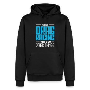 Lustiges Autorennen Auto Rennen Geschenk - Männer Premium Bio Hoodie - Schwarz - Vorne - Nico (187cm)