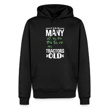 7e anniversaire tracteur 7 ans chemise d’anniversaire - Sweat à capuche Premium bio Homme - noir - Devant - Nico (187cm)