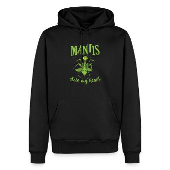 Mantis stole my Heart - Männer Premium Bio Hoodie - Schwarz - Vorne - Nico (187cm)